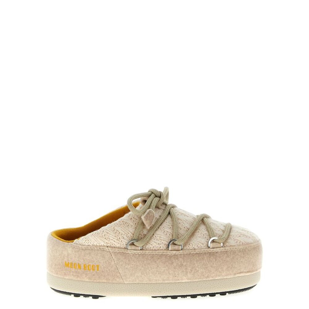 Moon Boot Beige Polyester Flat Women's Boots